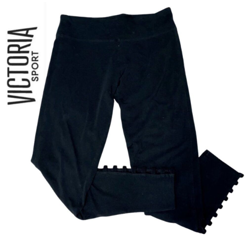 Victoria Sport Black High-Waisted Lattice Leggings